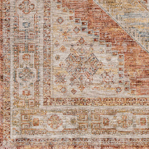 Moya Rust Rich Textured Traditional Rug