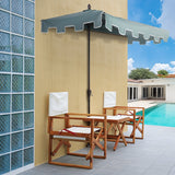 Sidney classic midcentury rectangular half market patio umbrella with crank - Tuesday Morning - Umbrellas & Sunshades