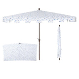 Sidney classic midcentury rectangular half market patio umbrella with crank - Tuesday Morning - Umbrellas & Sunshades