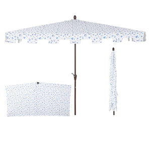Sidney classic midcentury rectangular half market patio umbrella with crank - Tuesday Morning - Umbrellas & Sunshades