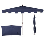 Sidney classic midcentury rectangular half market patio umbrella with crank - Tuesday Morning - Umbrellas & Sunshades