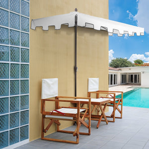 Sidney classic midcentury rectangular half market patio umbrella with crank - Tuesday Morning - Umbrellas & Sunshades