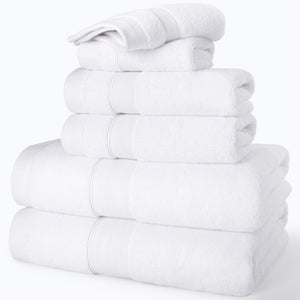 SIENA 6-Piece Turkish Towel Set – 700 GSM Turkish Cotton Luxury Hotel Bath Towels