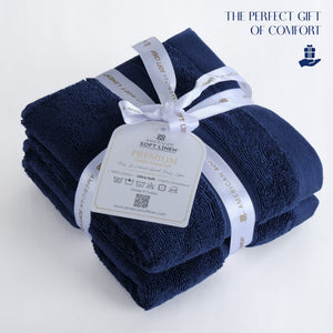 SIENA 4-Piece Turkish Cotton Hand Towels Set, Luxury Towels 700 GSM