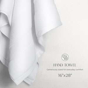 SIENA 4-Piece Turkish Cotton Hand Towels Set, Luxury Towels 700 GSM