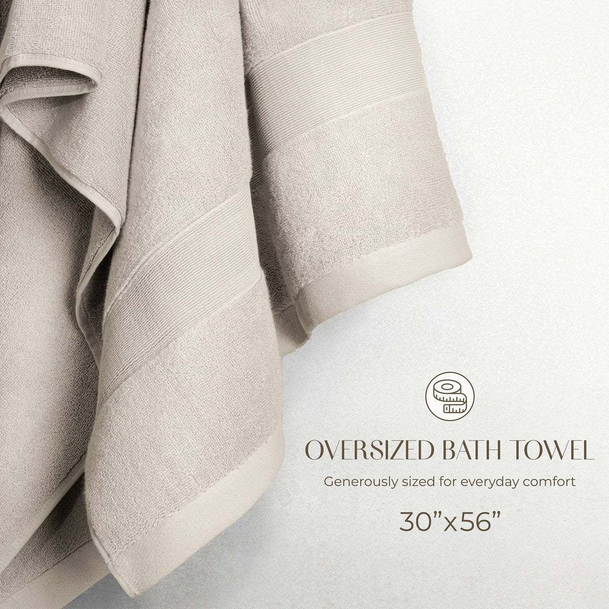 SIENA Turkish Cotton Jumbo Bath Towel – 700 GSM Luxury 30 x 56"