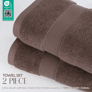 SIENA Turkish Cotton Jumbo Bath Towel Set – 700 GSM, 30 x 56", 2-Piece