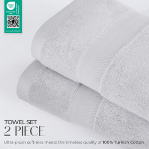 SIENA Turkish Cotton Jumbo Bath Towel Set – 700 GSM, 30 x 56", 2-Piece