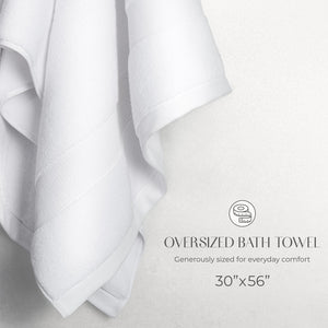SIENA Turkish Cotton Jumbo Bath Towel Set – 700 GSM, 30 x 56", 2-Piece