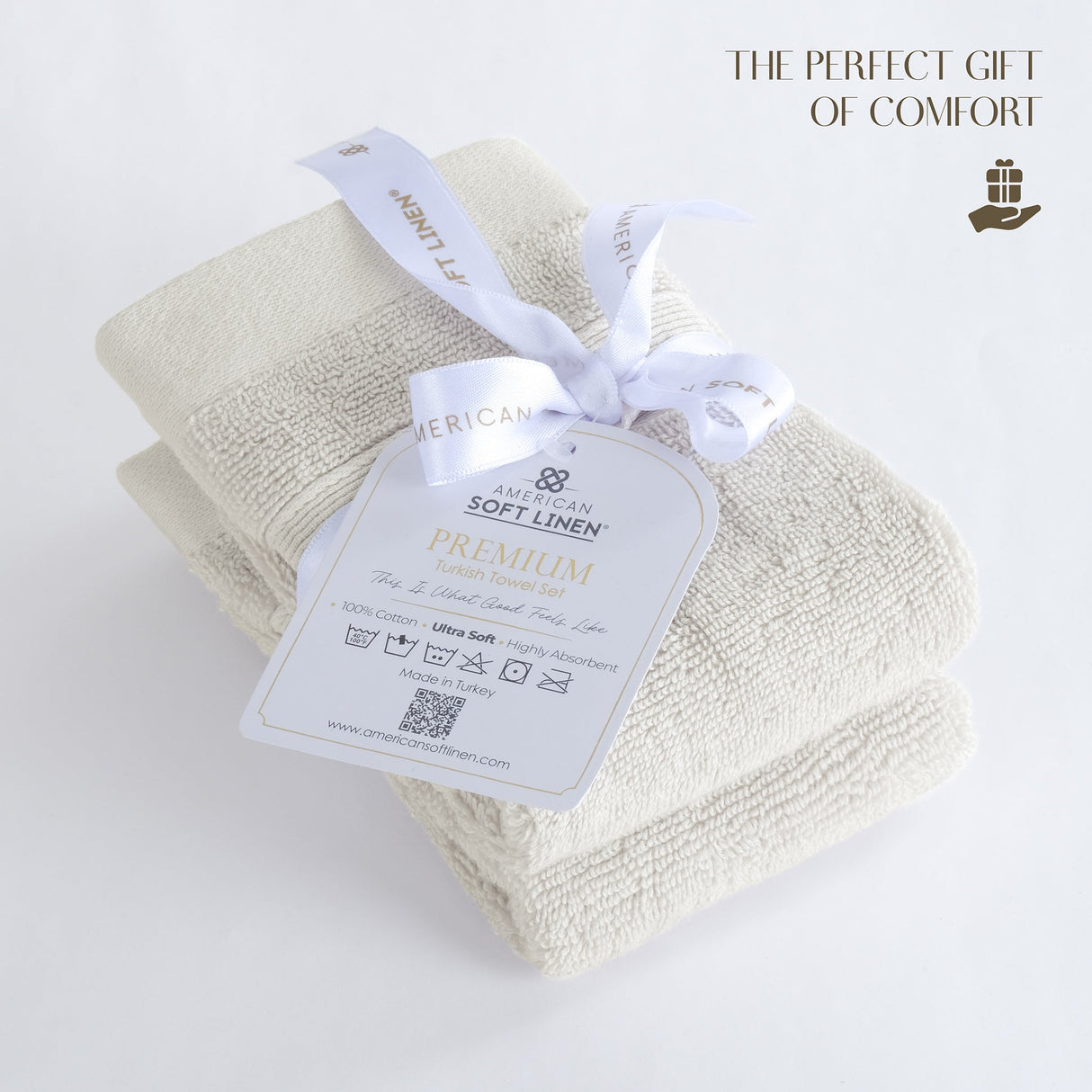 SIENA Turkish Cotton Washcloths – 700 GSM Luxury 13 x 13", 2-Piece