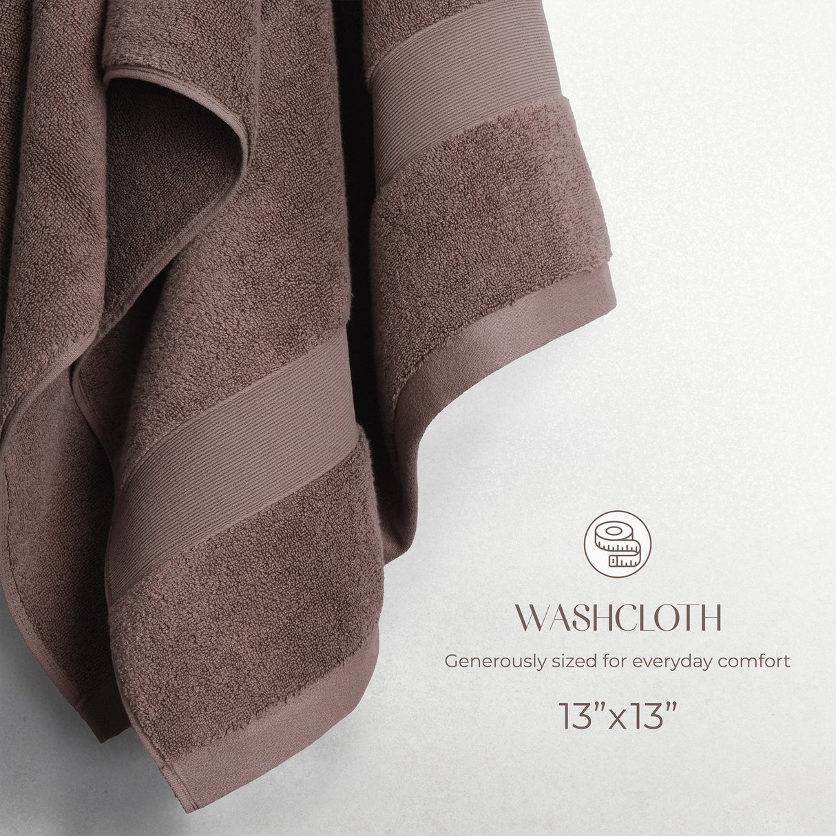 SIENA Turkish Cotton Washcloths – 700 GSM Luxury 13 x 13", 2-Piece