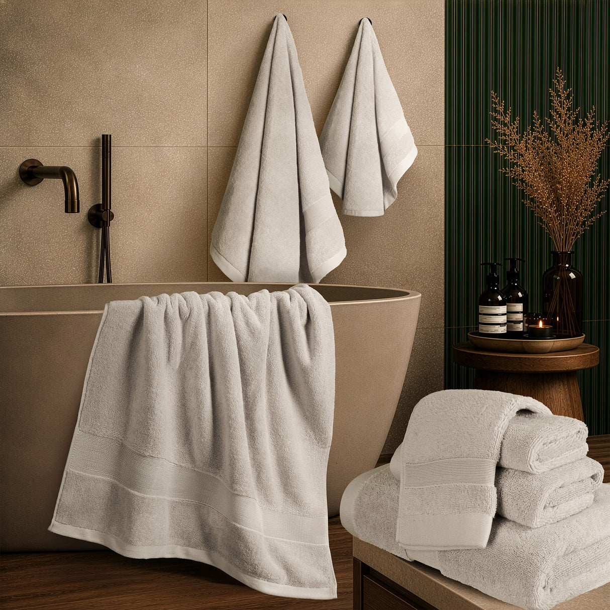 SIENA Wholesale 6-Piece Turkish Towel Set – 700 GSM Turkish Cotton, Case Pack of 9