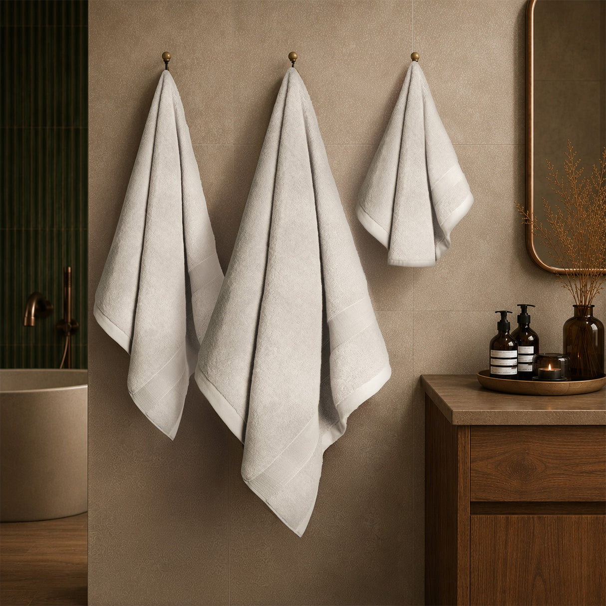SIENA Wholesale 6-Piece Turkish Towel Set – 700 GSM Turkish Cotton, Case Pack of 9