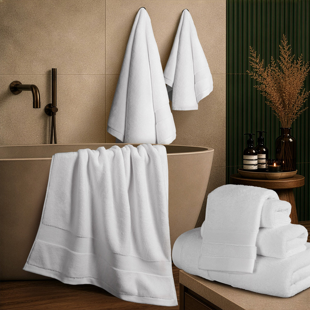 SIENA Wholesale 6-Piece Turkish Towel Set – 700 GSM Turkish Cotton, Case Pack of 9