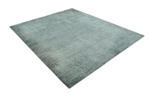 Silver design Modern Abstract Hand Knotted Bamboo Silk Area Rug