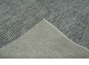 Silver, Gray and Charcoal Contemporary Hand knotted 6.6x10 wool Area Rug