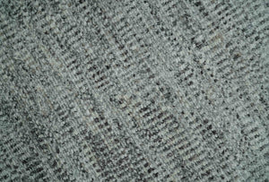Silver, Gray and Charcoal Contemporary Hand knotted 6.6x10 wool Area Rug