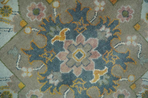 Silver, Teal and Taupe Hand knotted Traditional Heriz Serapi 9x12 Wool Area Rug