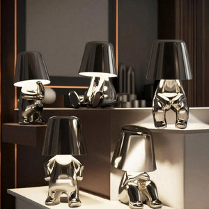 Silver Thinker LED Table Lamps Set