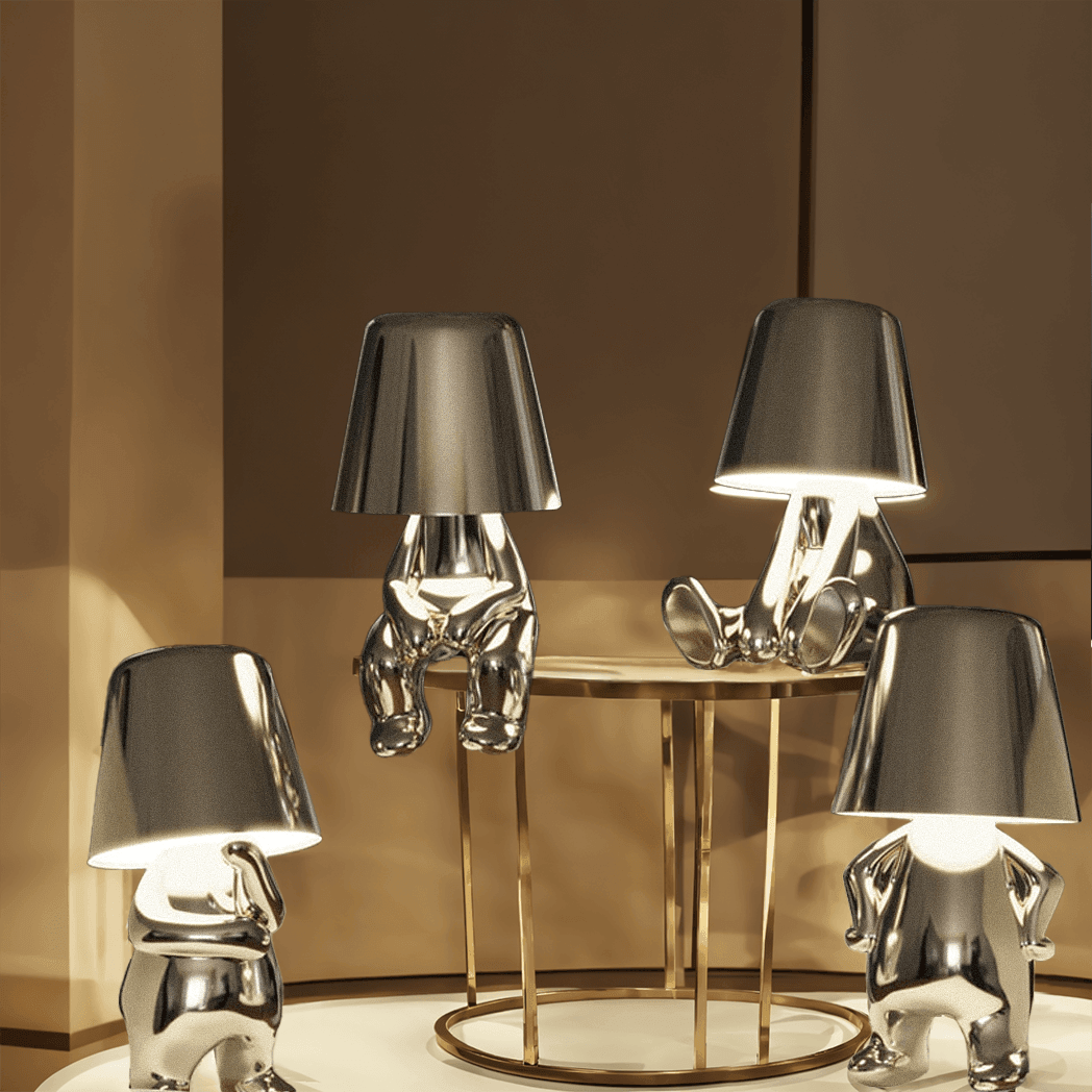 Silver Thinker LED Table Lamps Set