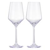 Monet Stemmed Wine Glassware, Purple, Set of 2