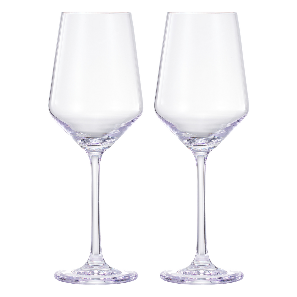 Monet Stemmed Wine Glassware, Pink, Set of 2