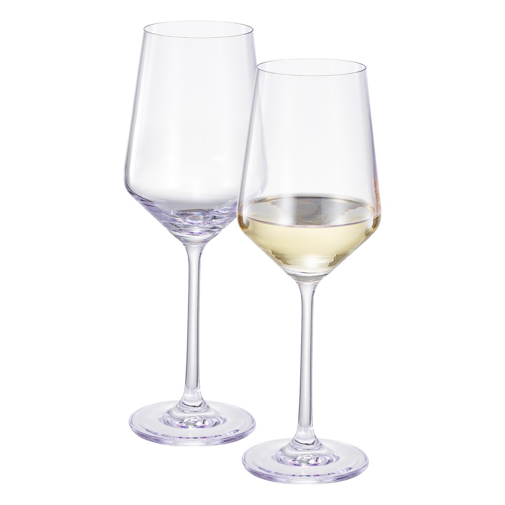 Monet Stemmed Wine Glassware, Pink, Set of 2