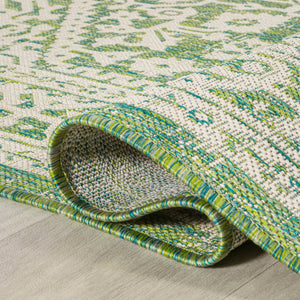 Sinjuri Medallion Textured Weave Indoor/Outdoor Round Area Rug - Tuesday Morning - Area Rugs