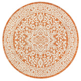 Sinjuri Medallion Textured Weave Indoor/Outdoor Round Area Rug - Tuesday Morning - Area Rugs