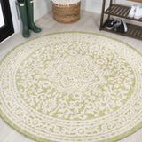 Sinjuri Medallion Textured Weave Indoor/Outdoor Round Area Rug - Tuesday Morning - Area Rugs