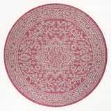 Sinjuri Medallion Textured Weave Indoor/Outdoor Round Area Rug - Tuesday Morning - Area Rugs