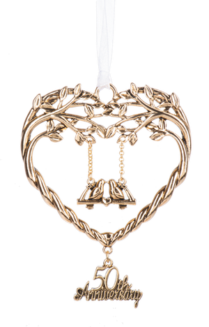 50th Anniversary Ornament - Gold