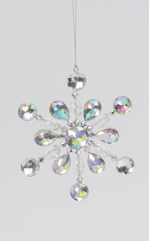 5" Snowflake Ornament - Round