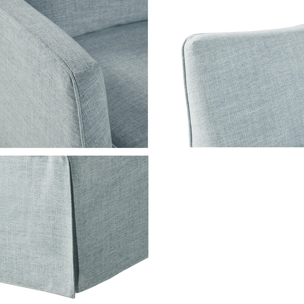 Skirted Swivel Chair with Loose Seat Cushion - Accent Chairs