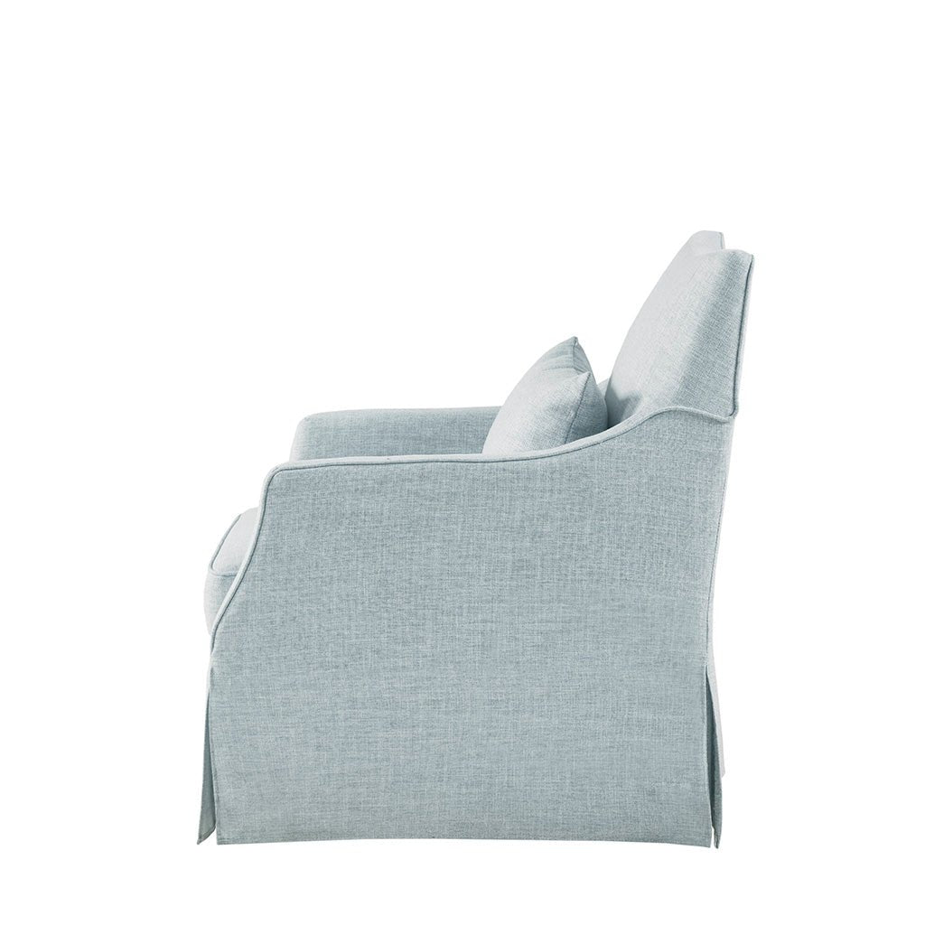 Skirted Swivel Chair with Loose Seat Cushion - Accent Chairs