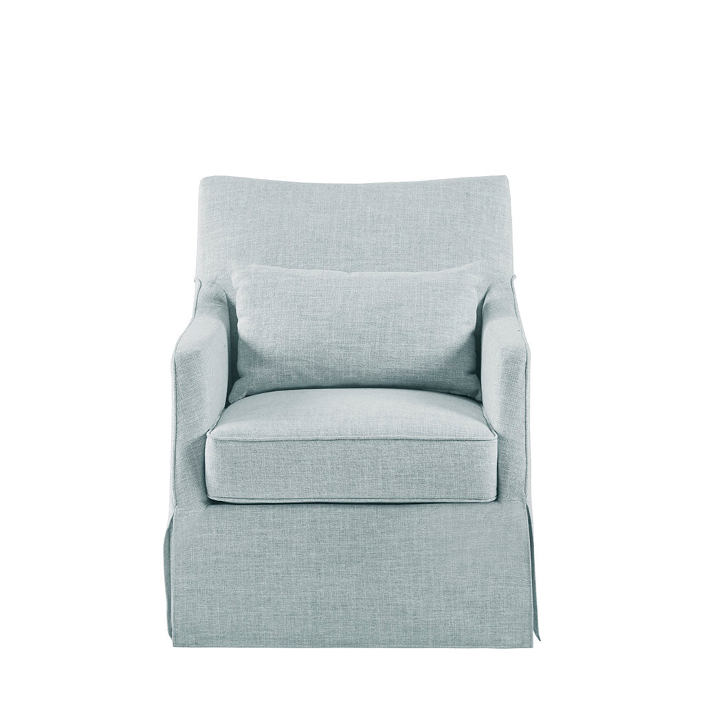 Skirted Swivel Chair with Loose Seat Cushion - Accent Chairs
