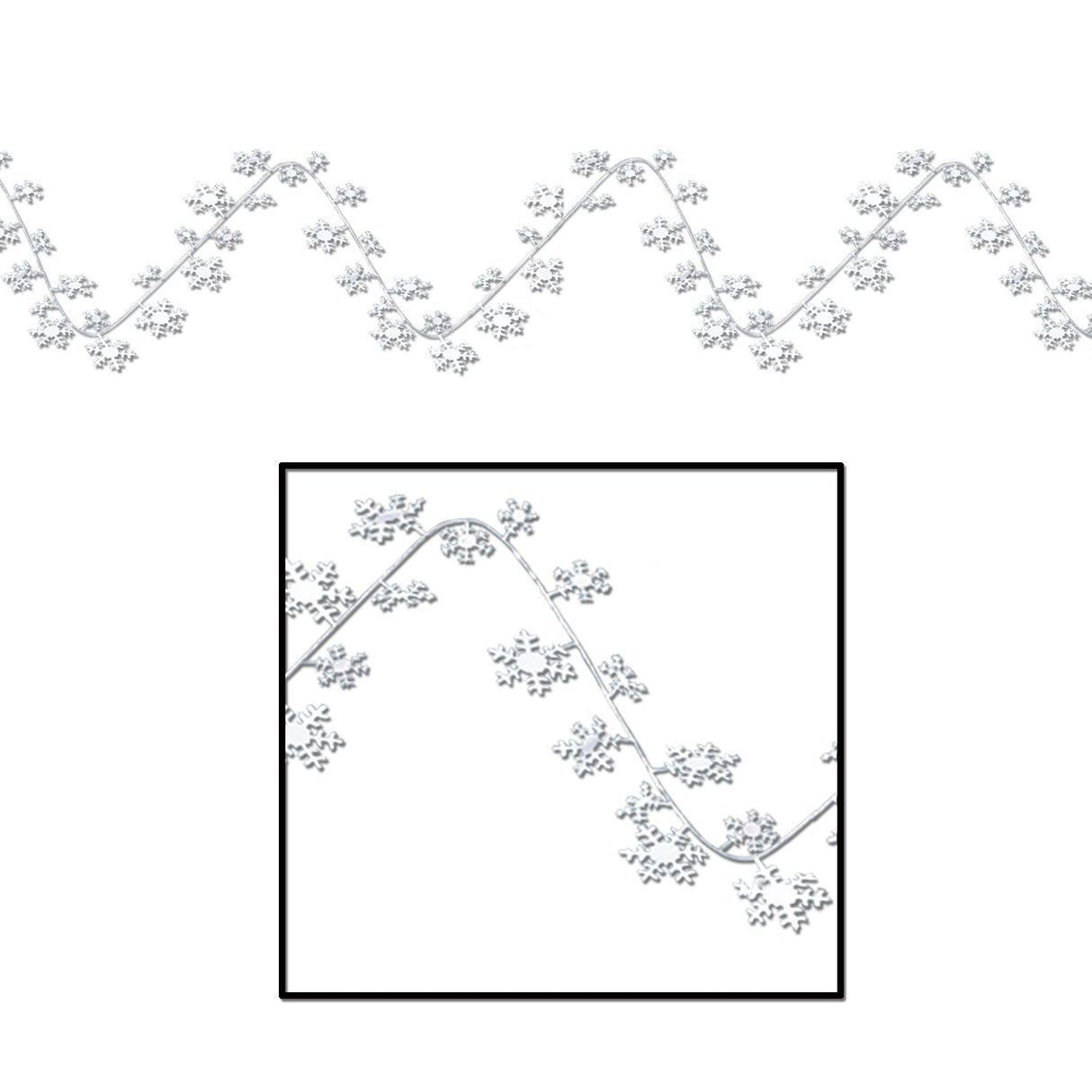 Gleam And Flex Snowflake Garland - 25 Feet