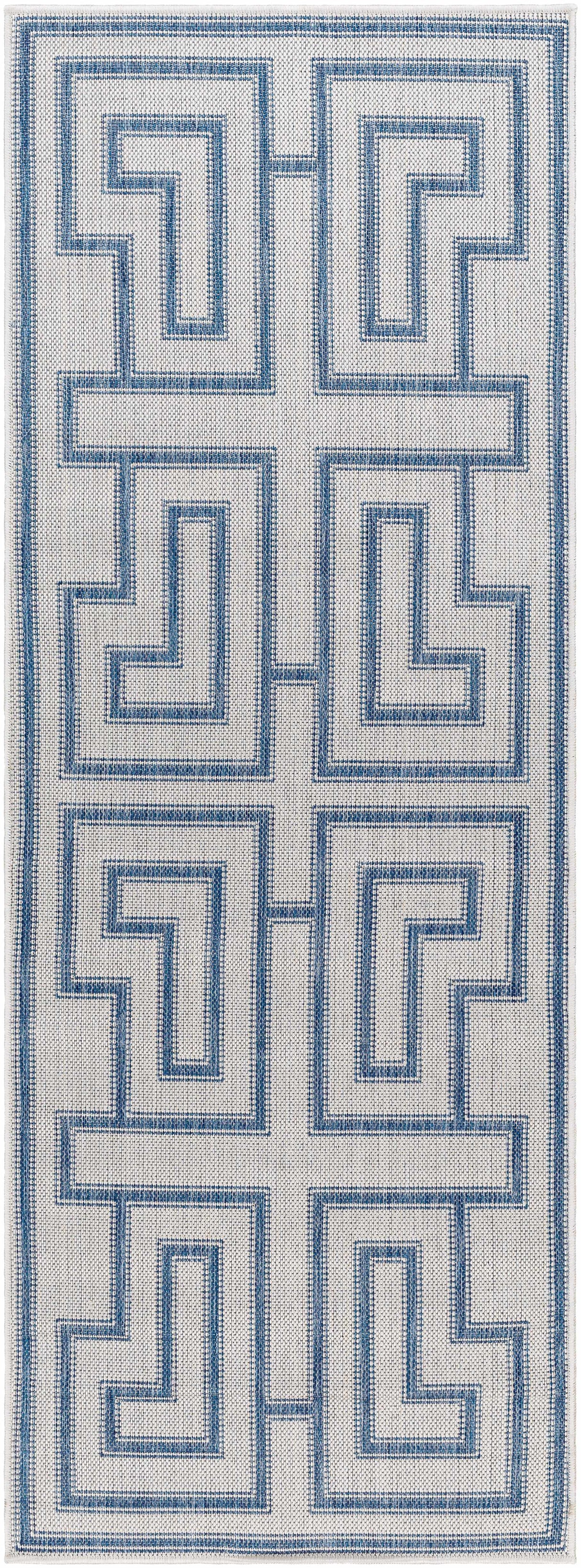Taro Blue & Gray Area Rug - Clearance