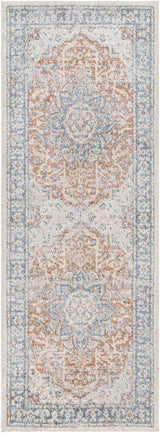 Emke Rust Washable Area Rug - Clearance