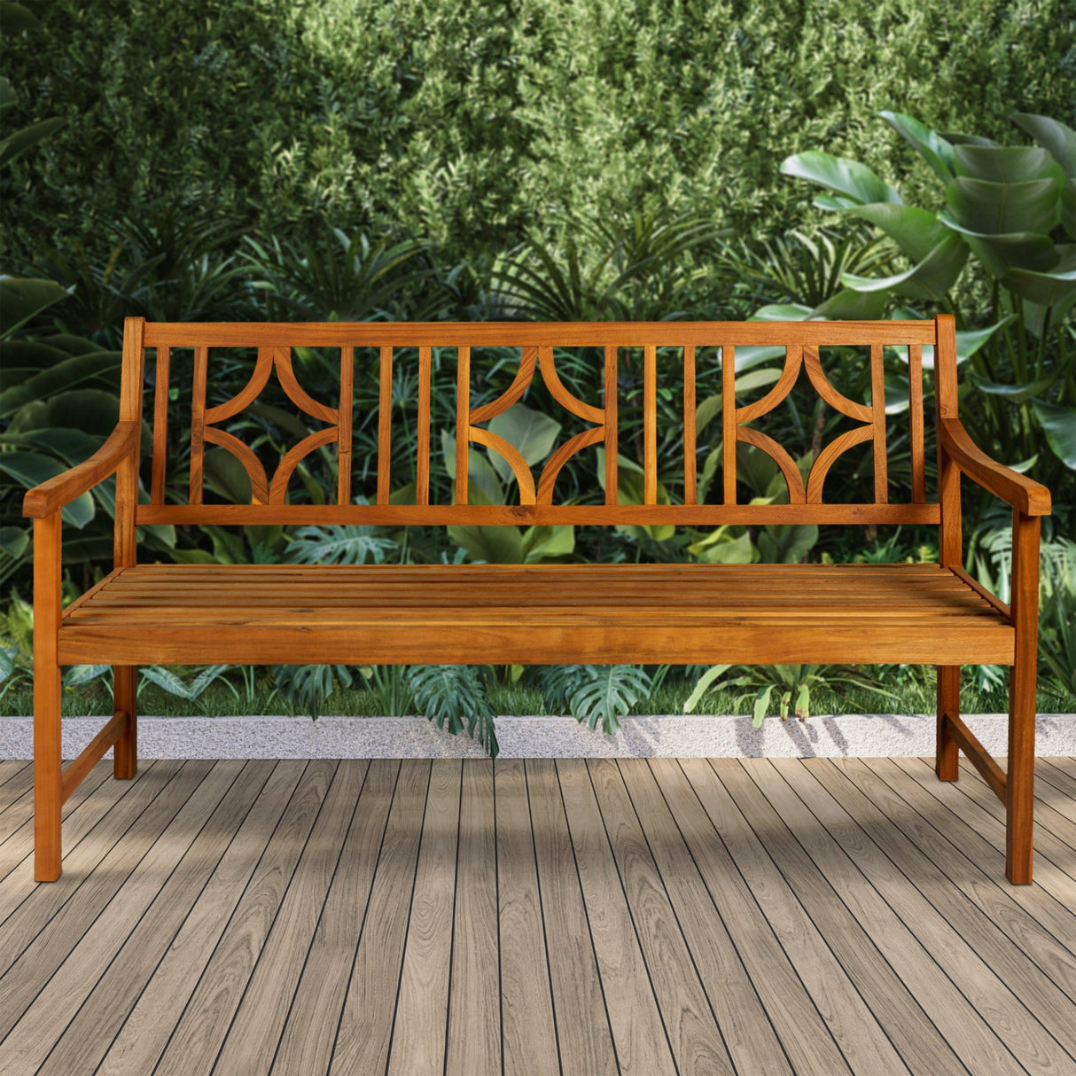 Sloane-3-seat-ogee-diamond-back-support-acacia-wood-outdoor-garden-patio-bench-Outdoor-Benches