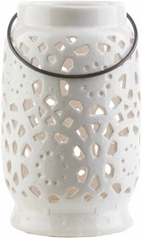 Sloughhouse White Ceramic Outdoor Lantern