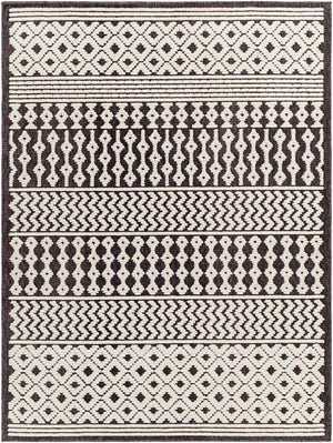 Drago Black Trellis Washable Rug - Clearance