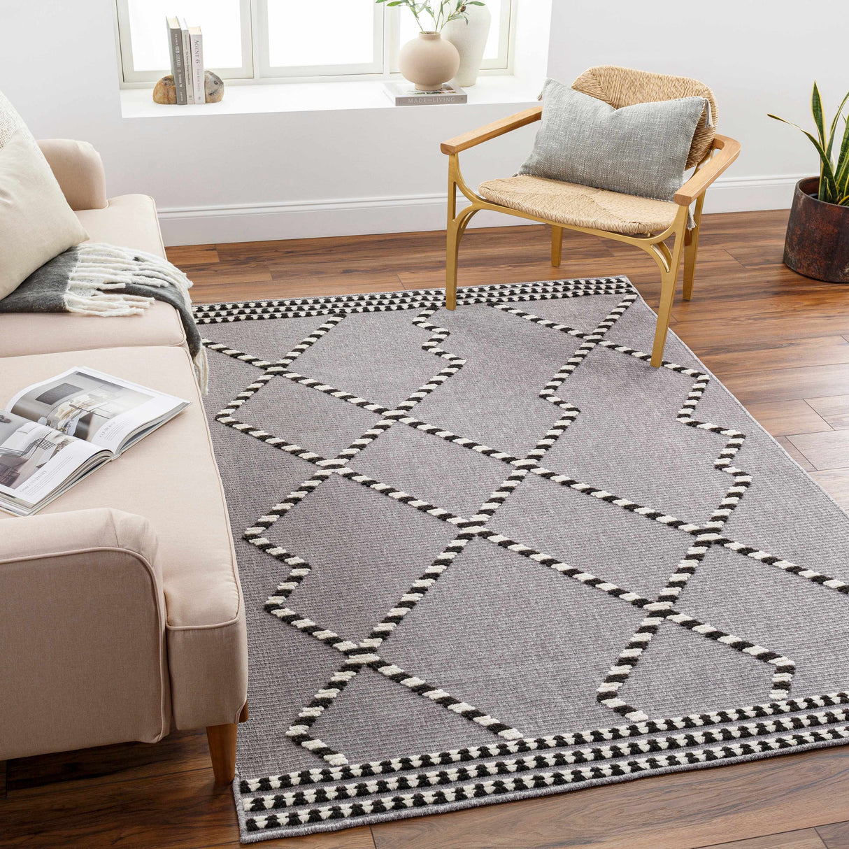 Rolf Textured Washable Rug - Clearance
