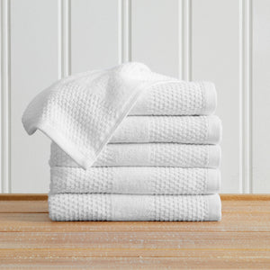 100% Cotton Woven Texture Bath Towel Set - Marbella Collection