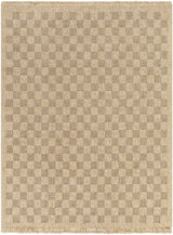 Jurek Beige Checkered Area Rug