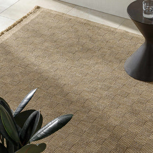 Jurek Beige Checkered Area Rug