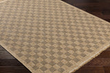 Jurek Beige & Brown Checkered Area Rug