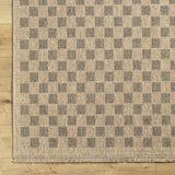 Jurek Beige & Brown Checkered Area Rug