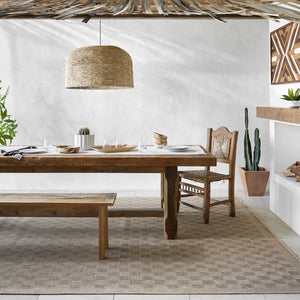 Jurek Beige & Brown Checkered Area Rug