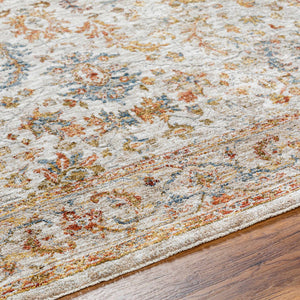 Asabi Beige Textured Rug with Fringes